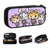 Aggretsuko Tsunoda Hyadain Manaka Pencil Cases for Boy Girl Large Storage Cartoon Pen Bag Box School Accessories