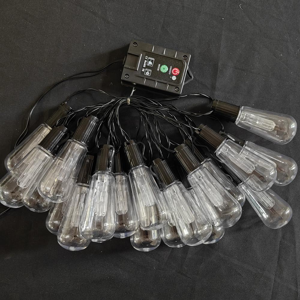 Solar Powered LED String Lights Highlight Outdoor Shatterproof Big Bulbs Garden Holiday Decor Waterproof Lights Camping Light