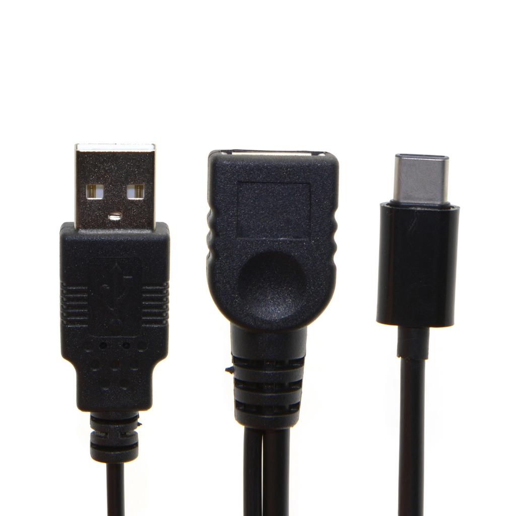 USB 3.1 Type-C To USB 2.0 Female OTG Data Cable with Extral Power