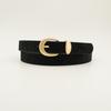 Retro Frosted Women's Faux Suede Belt, Versatile Jeans Accessory