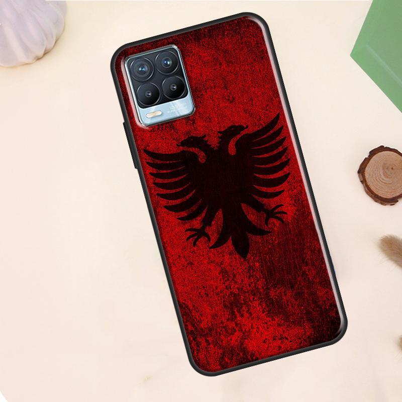 Albania Flag Eagle Case For Realme C75 C63 C61 C55 C51 C53 C35 C65 C67 C71 11 12 13 14 15 Pro Plus GT6 GT7 Pro