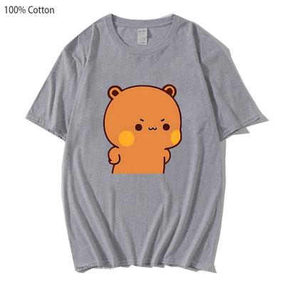 Niedlicher Bubu schreit Dudu an T-Shirts für Herrenhemd Damen Paar Kleidung 100% Baumwolle Sommer T-Shirts Panda Bär Oberteile