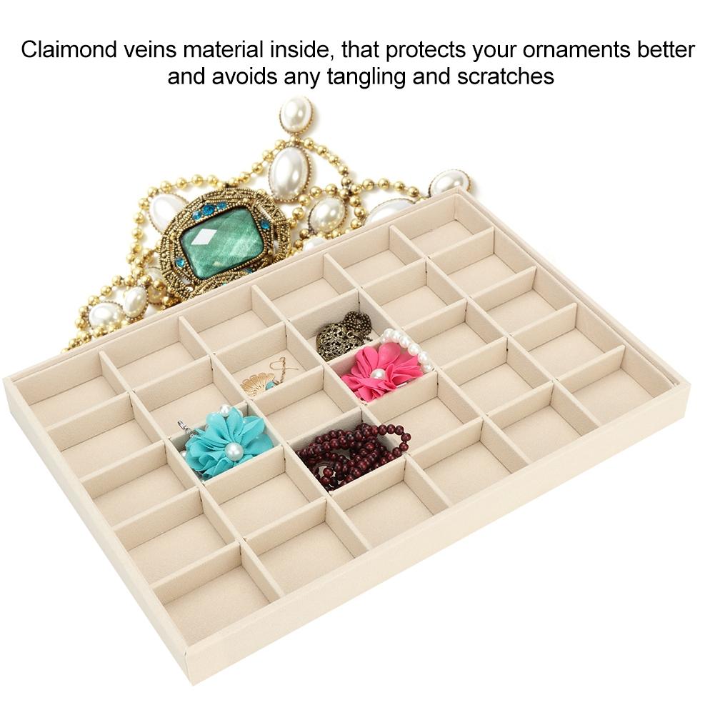 Schmuck Aufbewahrungsbox Armband Halskette Ohrring Behälter Organizer (30 Fächer Tablett)