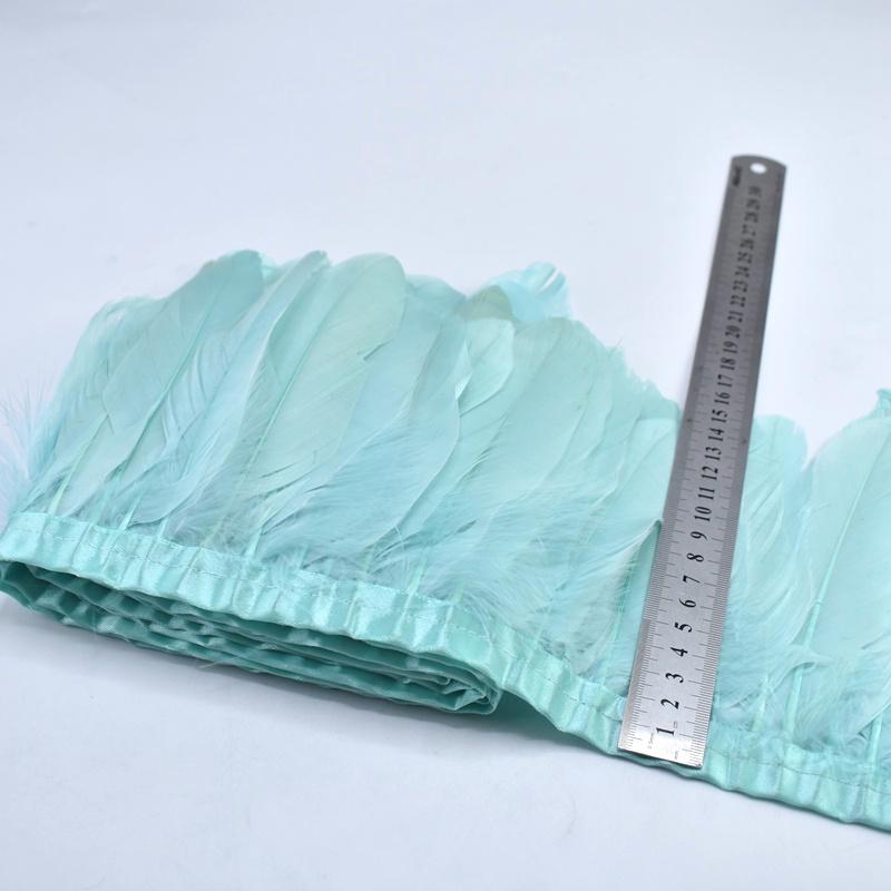 10Meters/lot Natural Goose Feathers Trimmings Fringe for Needlework Sewing Clothing Plume 15-20cm DIY Wedding Feather Decorative