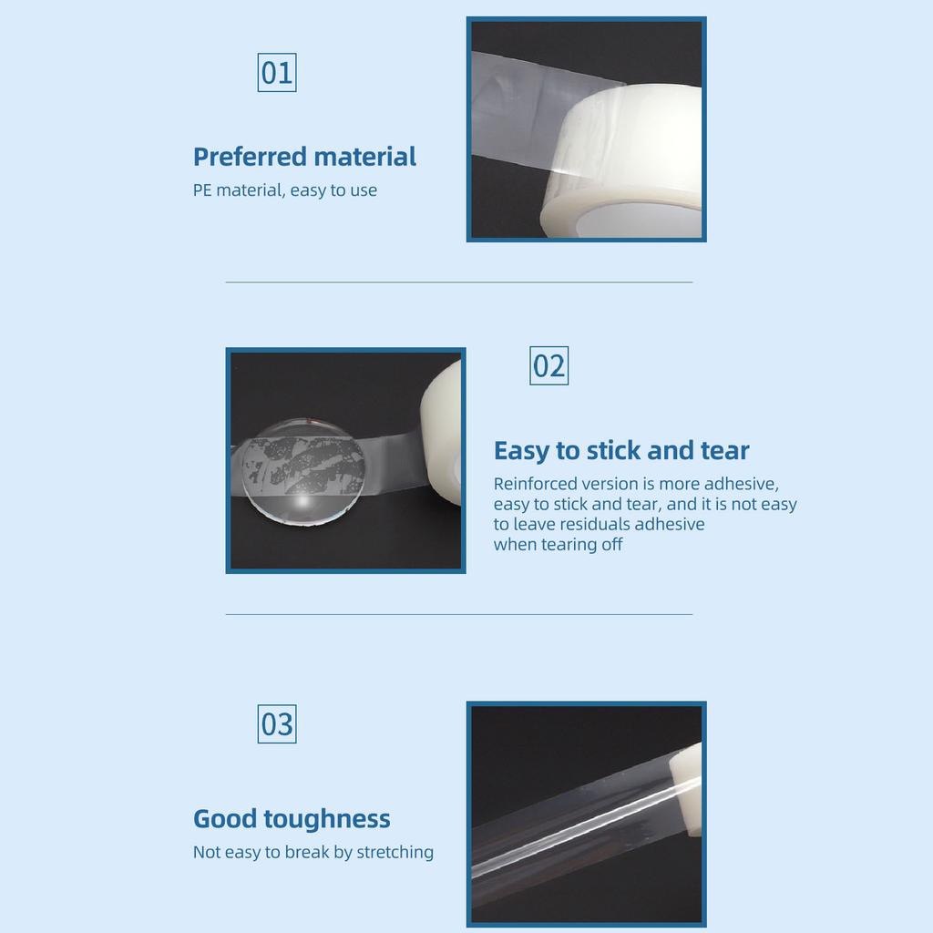 Adhesive Eyeglass Protective Tape Strong Adhesion Dust Resistant Clear Removable Scratch Film Tape Roll