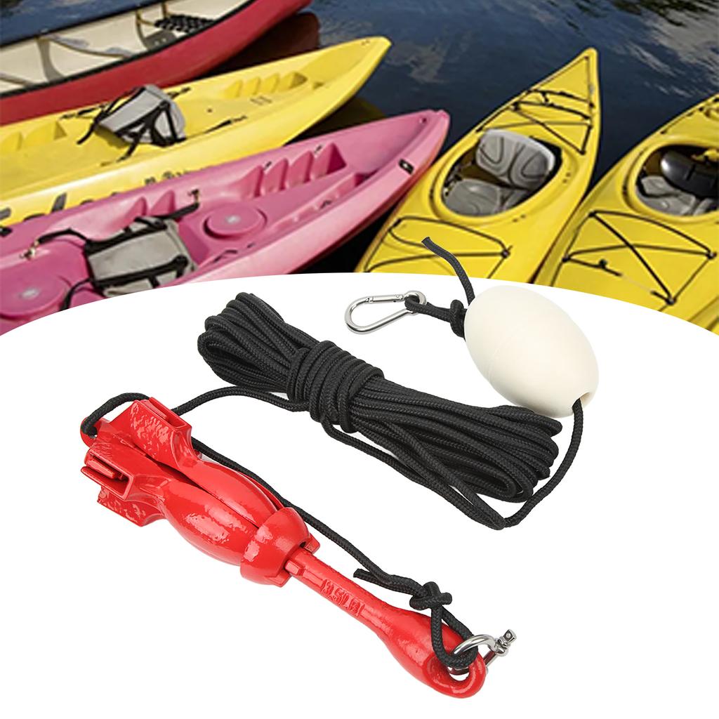 Boat Anchor with 39.4ft Tow Rope Carrying Bag Carbon Steel Foldable Grapnel Anchor for Kayak Marine