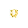 Direct Stainless Steel Tapered Ear Buckle Trend Hip Hop Six Spiked Earrings Piercing Personalized Ear Clips Earrings