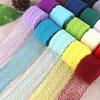 4.5cm Colorful Non-Elastic Lace Trim, Star Mesh Hollow Out Embroidery DIY Sewing Craft Fabric