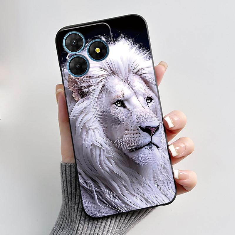 For Oscal Flat 2 2C Case Cute Love Rabbit Black Soft Silicone Protective Back Cover For Blackview Oscal Flat 2 2C Phone Cases