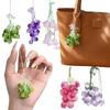 Elegant Grape Cluster Pendant Zinc Zinc Alloy Gradient Beads Woven Pendant Crystal Grape Phone Chain  Gifts