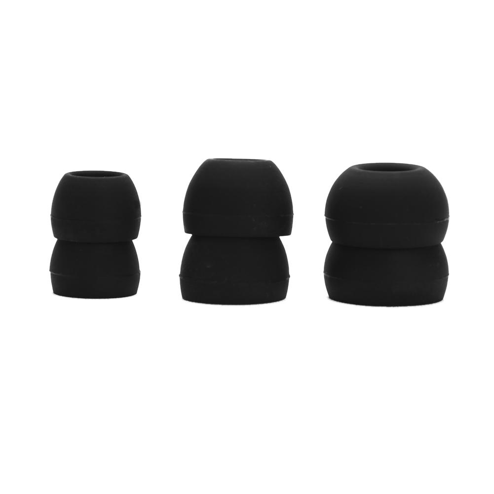 3 Pairs(6pcs)L M S In Ear Tips Noise Isolating Silicone Earphone Earplugs Comfortable Ear Bud Tips Replacement for KZ Earphones
