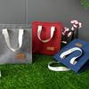 Durable Oxford Insulated Lunch Bag With Leakproof Thermal Lining Handle For Office School Picnic Travel