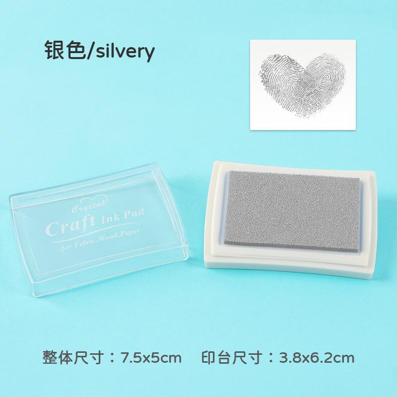 1pcs/pack Large Solid Color Inkpad: Creative Handbook Decoration Diy Basic Finger Stamp Accessories Indonesian Utility