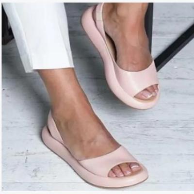 Sandalias de verano 2024 para mujer, zapatos de piel de PVC, de moda, con plataforma abierta y tacón alto, sandalias sexis para mujer.