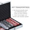 500PCs Poker Chip Set Casino Games 2 Card Decks, Dealer Button, Dice w/Lockable Aluminum Case