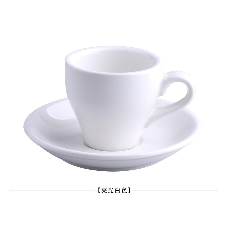 80cc Coloured Cheap Thick Ceramic Espresso Cups Saucer Set Cafe Household Caffe Latte Expresso Strong Coffee Mugs Tray Wholesale