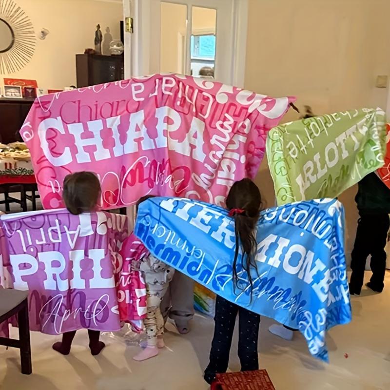Personalized Beach Towel Custom Name/Logo Oversized Microfiber Beach Towel Thin Quick Dry for Beach Swimming Yoga Bath Sports