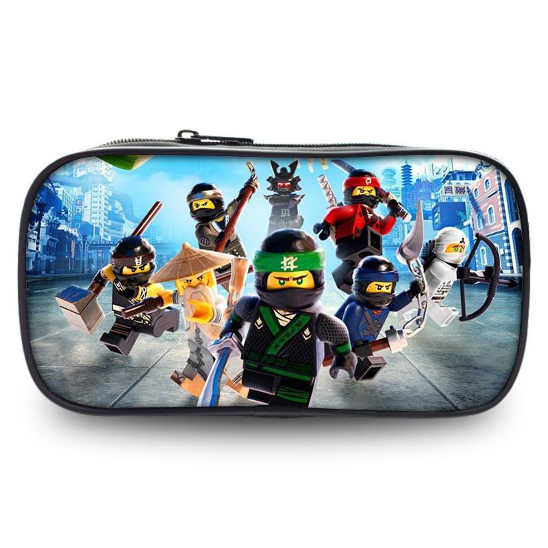 Ninjago Pencil Case For Students With Nylon Material And Storage Pocket