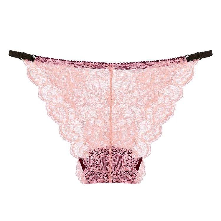 Sexy underwear ultra-thin transparent temptation lace underwear comfortable and breathable hip lift low waist large size underwear underpants
