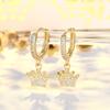 Heart-shaped Ear Buckle Female Small Fresh Earrings Earrings Temperament Diamond Flowers Earrings Jewelry