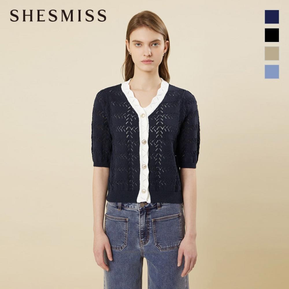 

She S miSS Woven See Through Knit Cardigan SSkcdn21030 beige/55