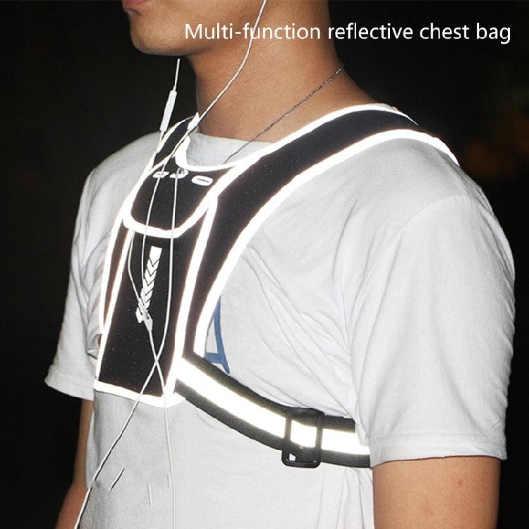 Running Phone Holder Lightweight Jogging Chest Pouch with Water Bottle Pocket