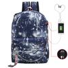 Blank Backpack USB Chain Webbing Bag Casual Student Schoolbag Heat Transfer Solid Color Backpack Support Making