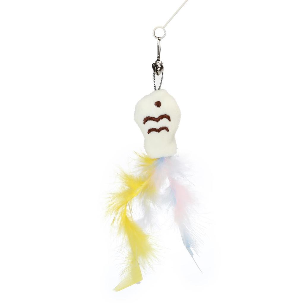 Multifunctional Duck Cat Teaser Wand with Rotating Feather & Catnip for Self-Play