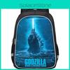 Godzilla Backpack Large Capacity School Bag With Movie Poster Print For Boys Nylon Material