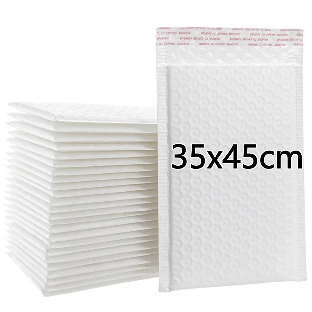 10pcs White Waterproof Bubble Mailers Protective Padded Poly Envelopes Self Seal Mailing Bags for Fragile Items Cosmetic Samples
