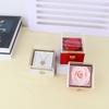 Automatic Rotating Acrylic Jewelry Box with Preserved Rose and Necklace - Valentine's Day Gift