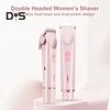 Double-head Women Electric Shaver USB Rechargeable Waterproof Portable Travel Face Body Bikini Area Arm Leg Hair Removal Razor Epilator Trimmer