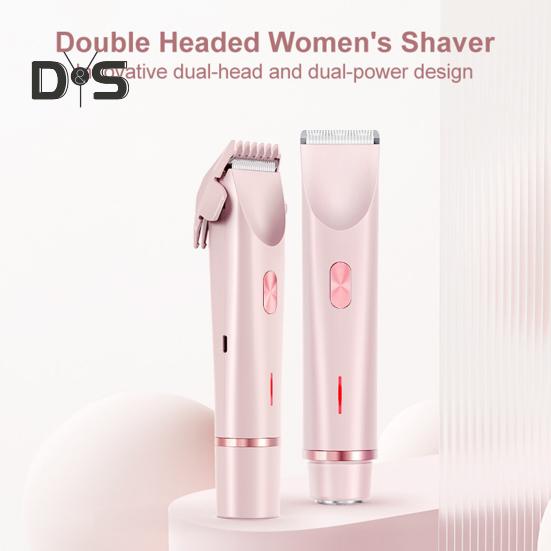 Double-head Women Electric Shaver USB Rechargeable Waterproof Portable Travel Face Body Bikini Area Arm Leg Hair Removal Razor Epilator Trimmer