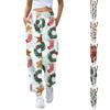 Women's Christmas Printed Casual Sweatpants Joggers with Elastic Waist and Cuffed