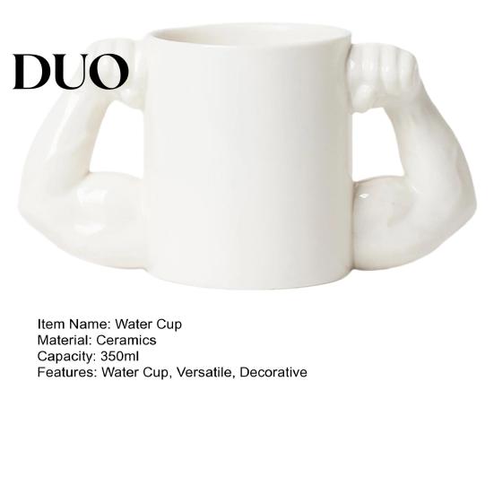 Novelty Ceramic Gift for Him Funny Muscle Man Coffee Mug with Handle, 350ml Capacity, Large Handle Ceramics Creative Water Cup, Tea Cup Fitness