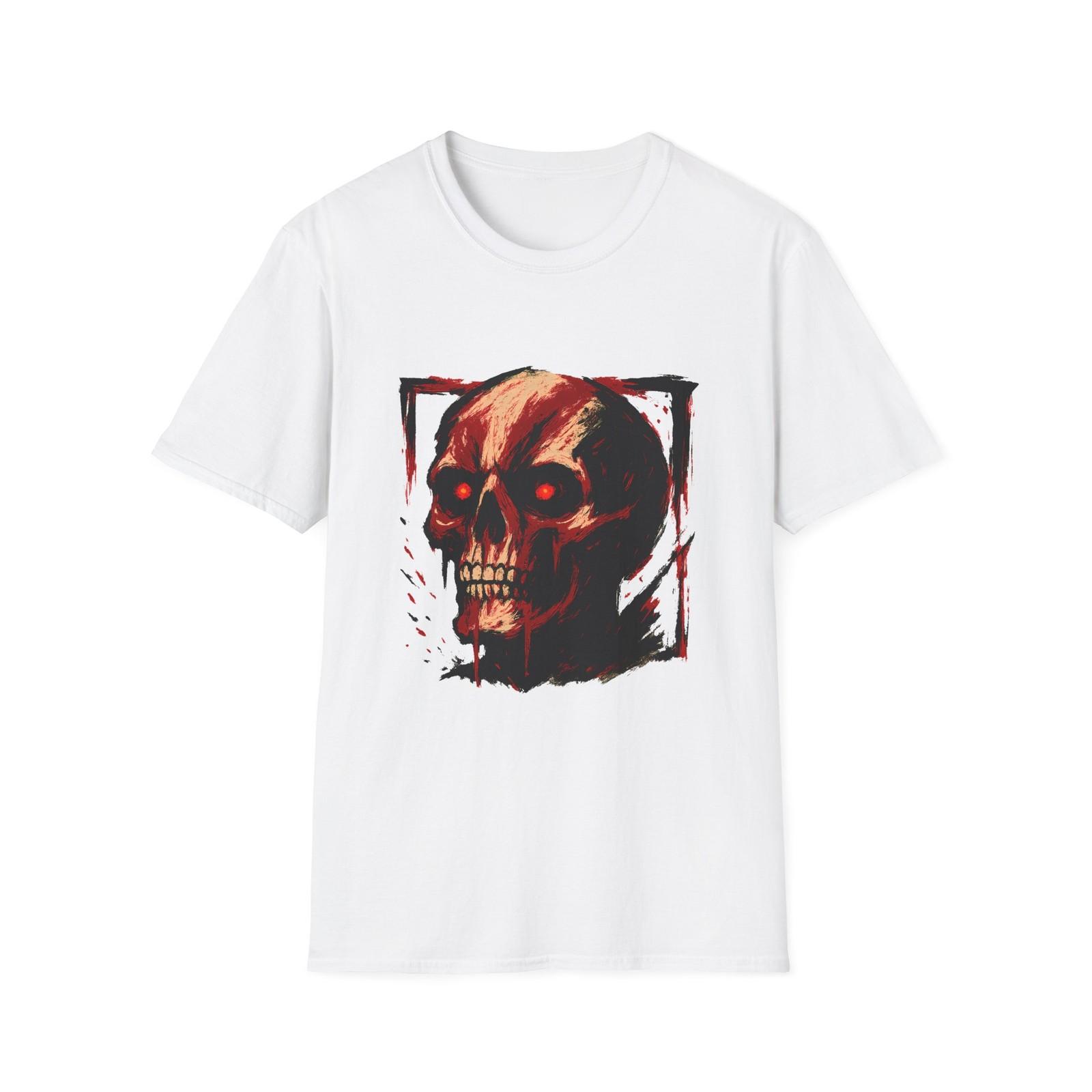 Unisex Softstyle T-Shirt Skull Revenge Rage Art Design S