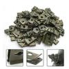 40pcs Spring U-Type Metal Clips Rivets Block Square Nuts Self Tapping Screw Hole Interior Door Trim Panels Clips Metal Rivets