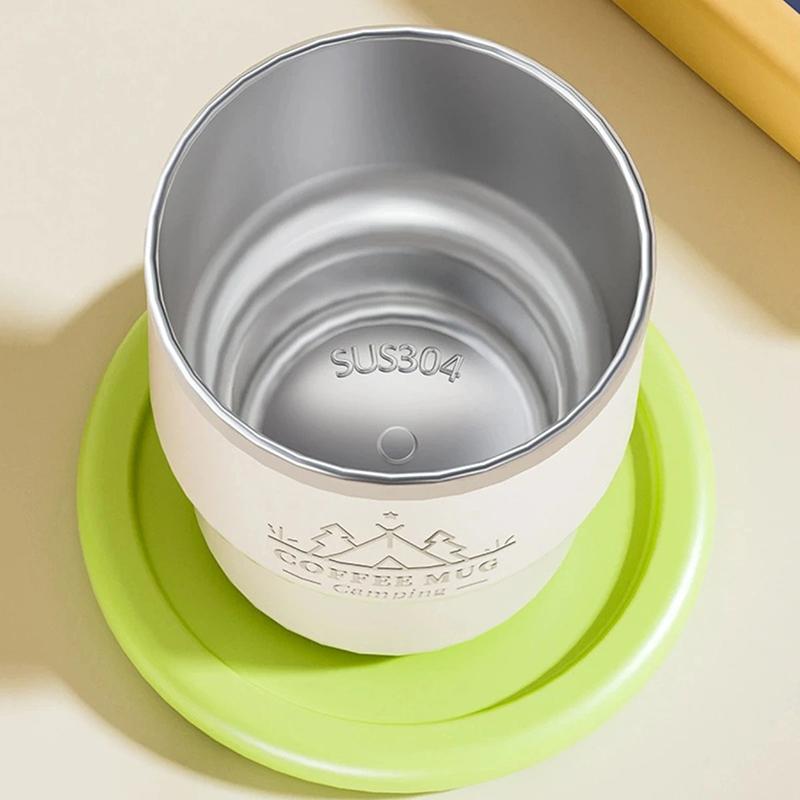 304 Stainless Steel Vacuum Insulated Tumbler Double WallThermalCup withLeakProof Lid for CoffeeMilkDrinks for OfficeAndStudents