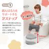 Combi Toilet Training Baby Label Potty Step Gray Approximately 1 year toilet seat 1 year 6 Western-Style (Porty old~/Auxiliary + step Approx.