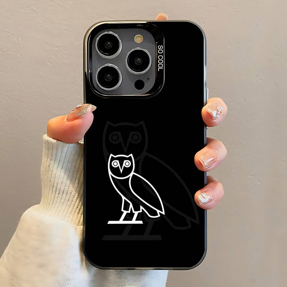 

D-Drake O-OvO OWL Phone Case For iPhone 16,15,14,13,12,11,Pro,Max,Plus,Mini,SE Anti Fall Black Matte Hard Bumper iPhone16pro