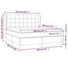 3127975 vidaXL Lit à sommier tapissier avec matelas Noir 160x200 cm Tissu