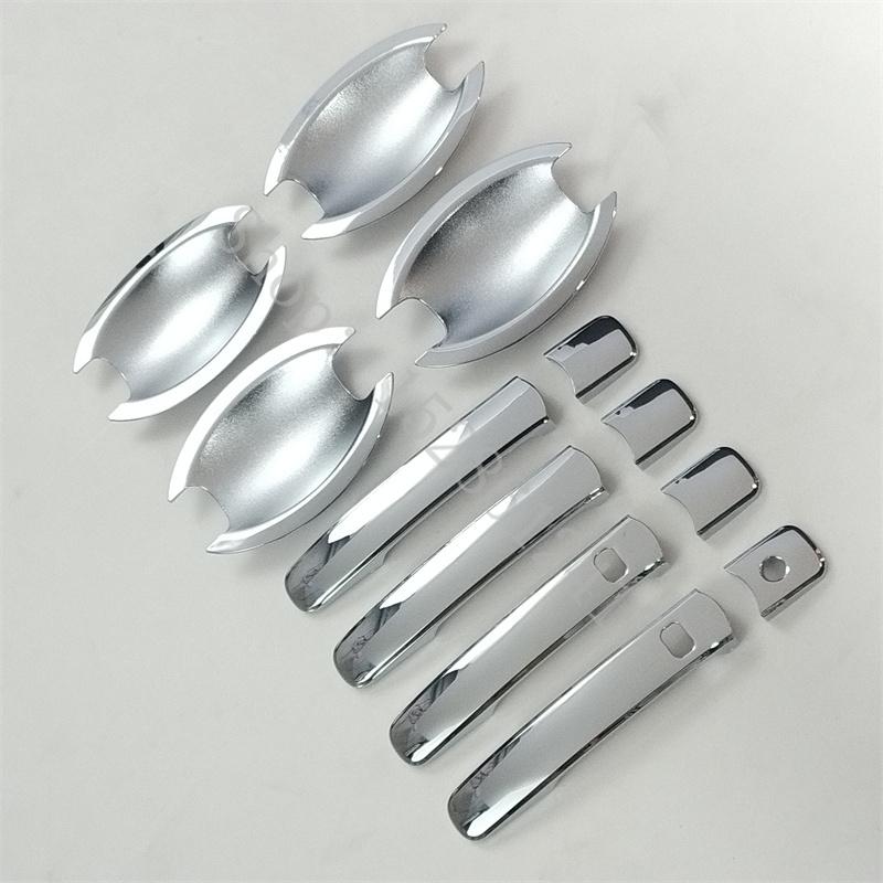 For 2008 2009~2013 Nissan X-Trail X Trail T31 ABS Chrome Door Handle Bowl Door Handle Cover Protective Trim Car Accessories