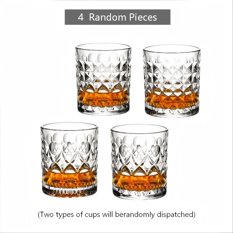 HeY LiLac 240ml Verre à Whisky Droit Texture Écorce Brillante - Ustensile de Bar Premium pour la Maison & Cadeau