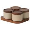 New Ceramic Spice Jar Set Japanese Style Kitchen Condiment Containers for Salt Pepper Seasoning