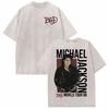 Michael Jackson King of Pop MJ Vintage Washed T-Shirt Herren Damen High Street Gothic Klassisches T-Shirt Sommer Oberteile Hip Hop T-Shirt