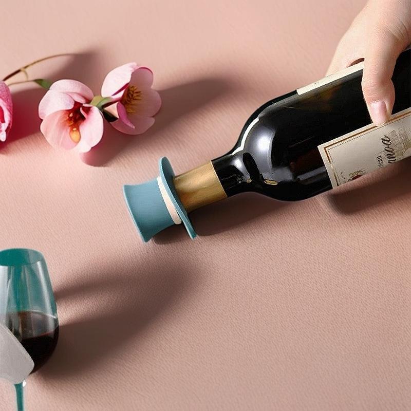 1/3Pcs Magic Hat Silicone Wine Stopper Reusable Dustproof Bottle Seal Corkscrew For Freshness Home Bar Christmas Party Use