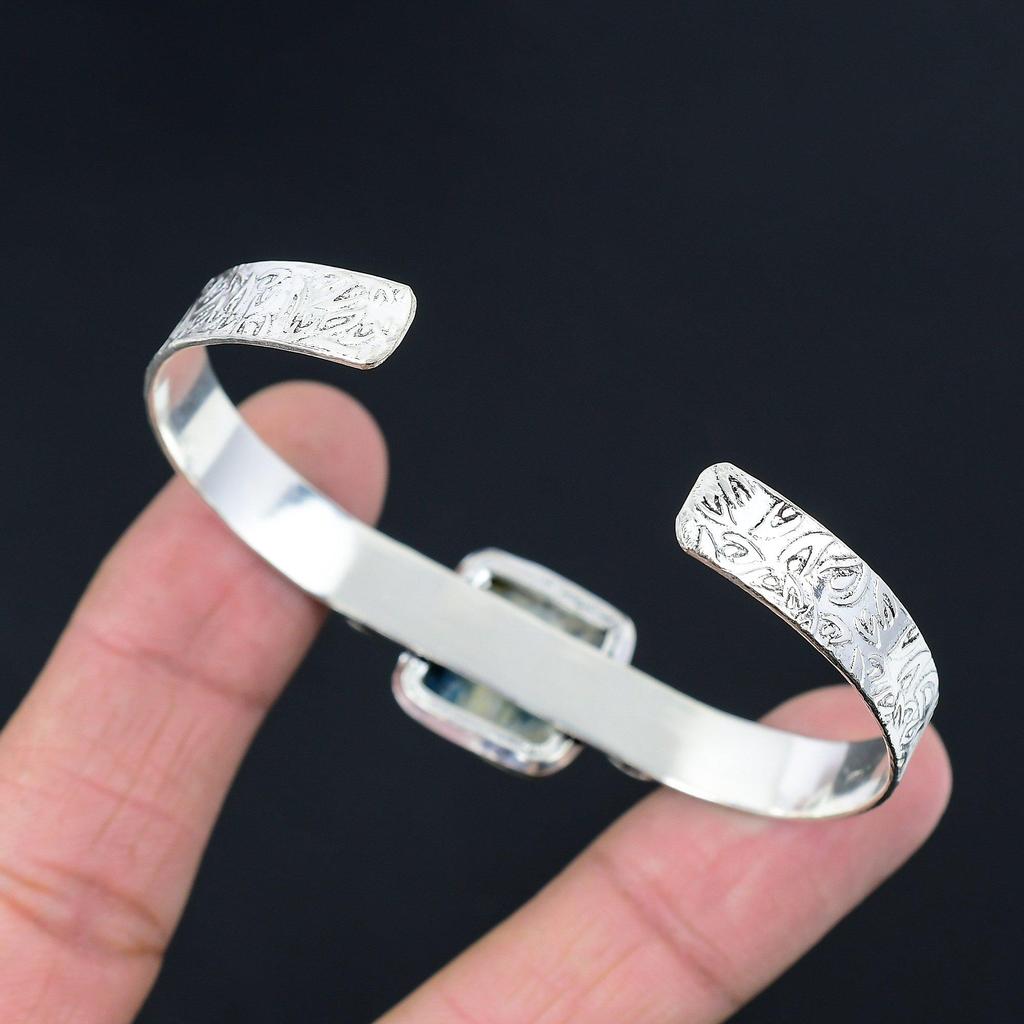 Sisters Day Sale 925 Sterling Silver Natural K2 Jasper Wife Crescent Moon Bangle