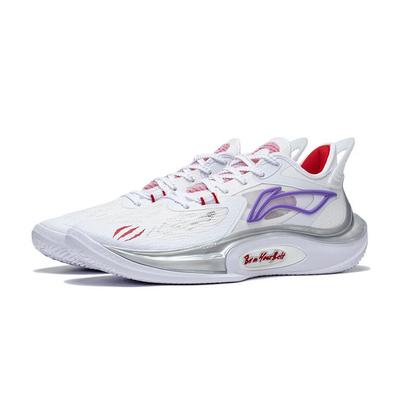 Li Ning SONIC 11 V2 Platform Cushioning Slip Resistant Low Top Basketball Shoes Men's White ABAT045-1