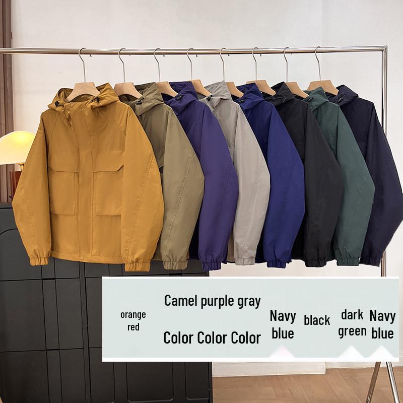 

Men s and Women s Windproof Waterproof Hooded Jacket for Outdoor, Casual, Workwear, and Mountaineering. XL помаранчевий/червоний