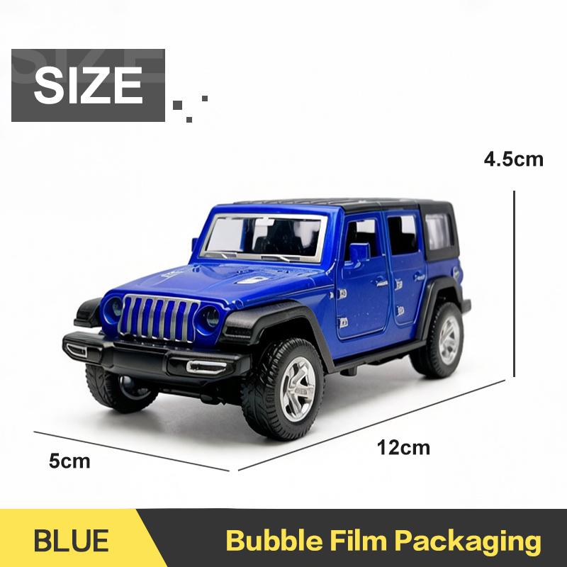 1:36 Alloy Vintage Diecast OFF-Road Wrangler Classic Car Model Pull Back Car Model Miniature Vehicle Replica For Collection Gift